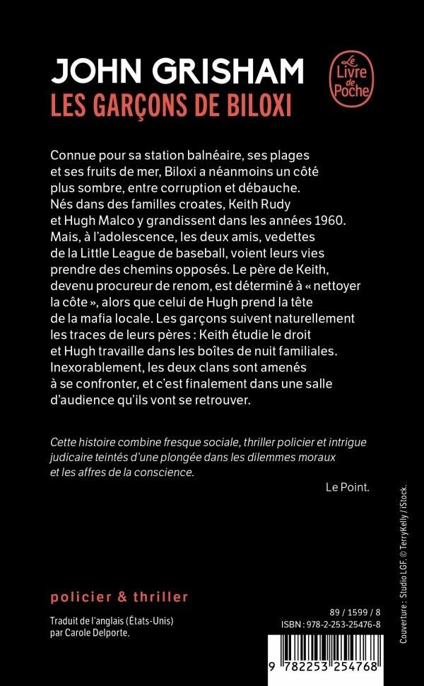 Quatrième de couverture de « LES GARCONS DE BILOXI »