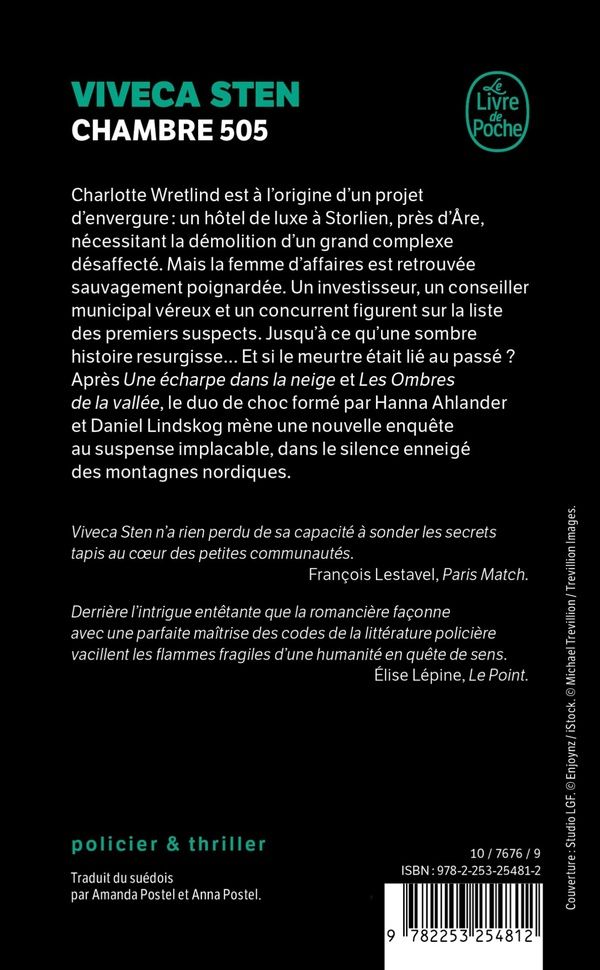 Quatrième de couverture de « CHAMBRE 505 »