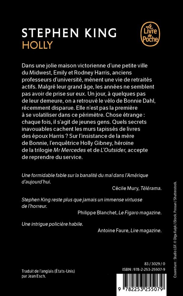 Quatrième de couverture de « HOLLY »