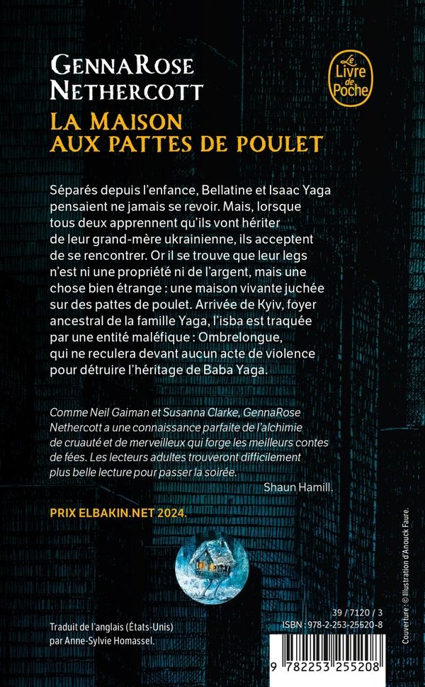Quatrième de couverture de « LA MAISON AUX PATTES DE POULET »