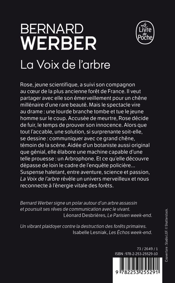 Quatrième de couverture de « LA VOIX DE L'ARBRE »