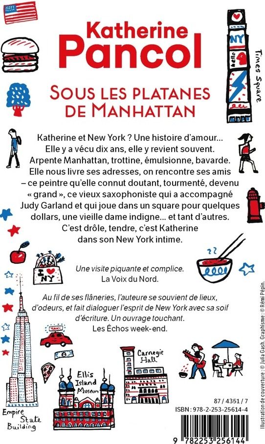 Quatrième de couverture de « SOUS LES PLATANES DE MANHATTAN »