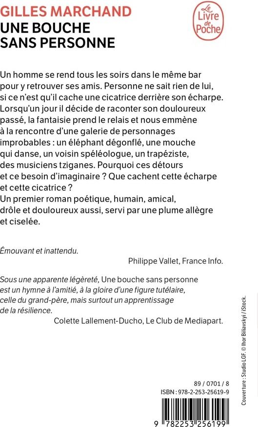 Quatrième de couverture de « Une bouche sans personne »