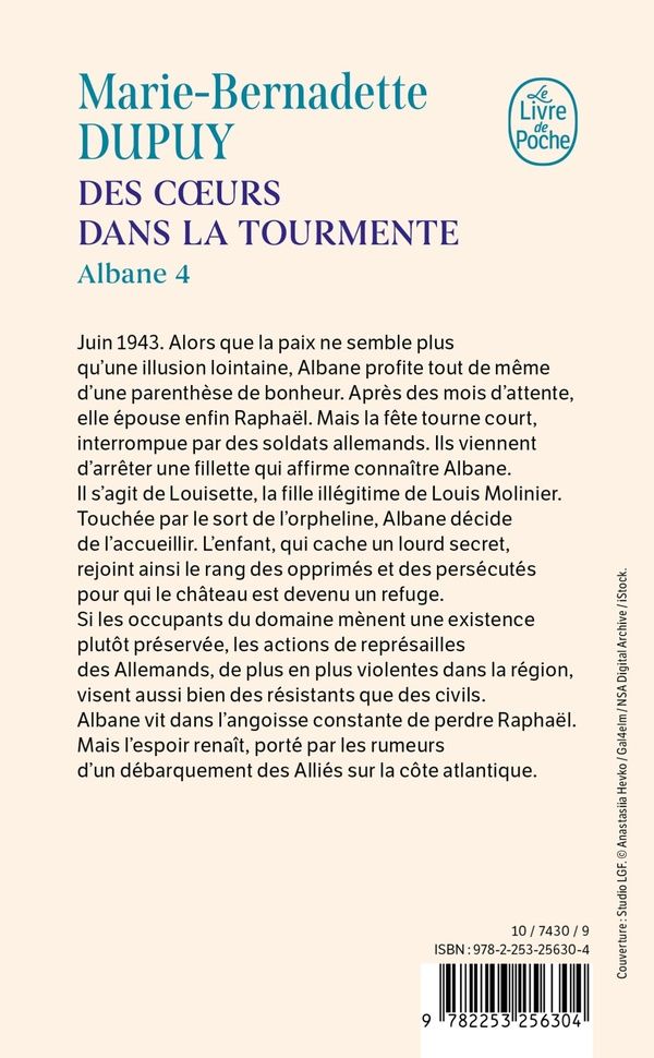Quatrième de couverture de « DES COEURS DANS LA TOURMENTE (ALBANE, TOME 4) »