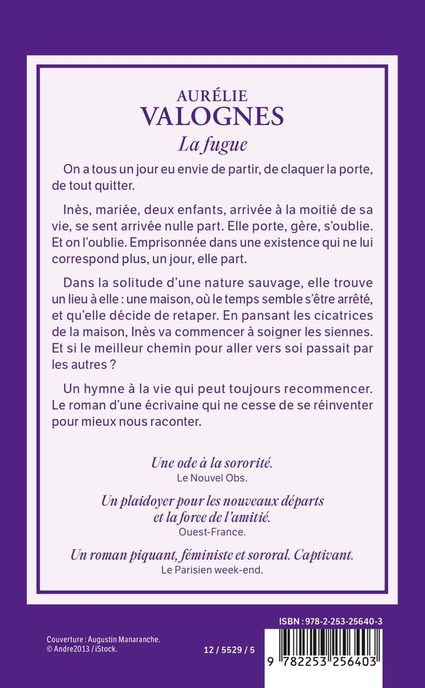 Quatrième de couverture de « LA FUGUE »