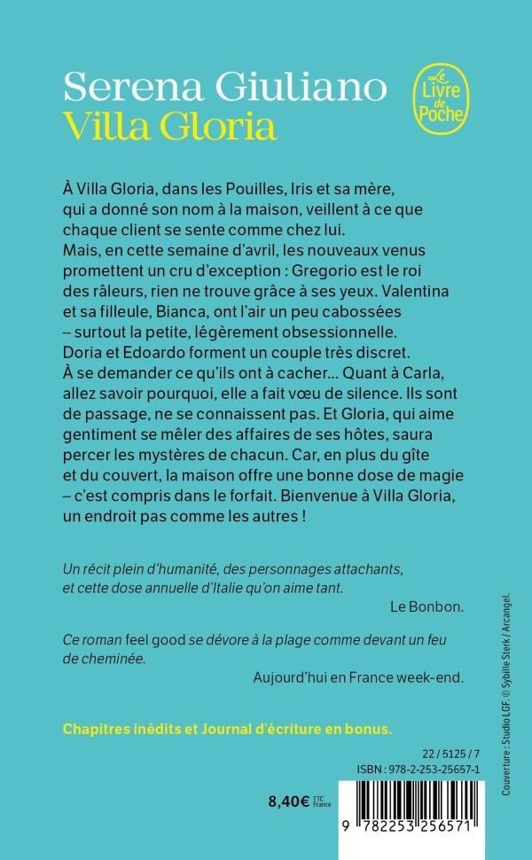 Quatrième de couverture de « Villa Gloria »