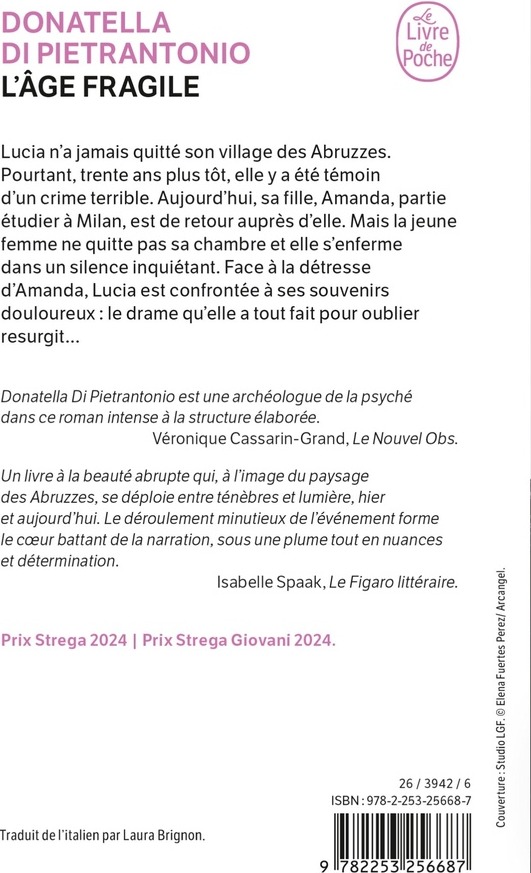 Quatrième de couverture de « L'AGE FRAGILE »