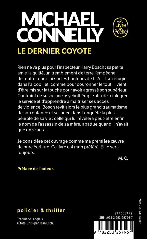 Quatrième de couverture de « Le dernier coyotte : roman »