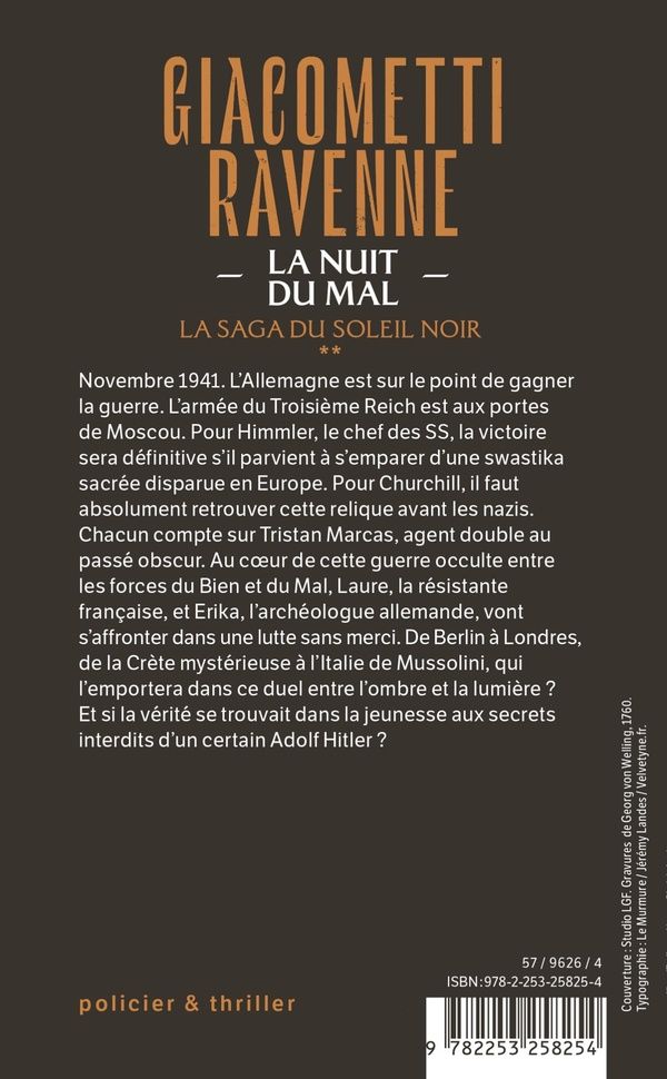 Quatrième de couverture de « LA NUIT DU MAL (LA SAGA SOLEIL NOIR, TOME 2) »
