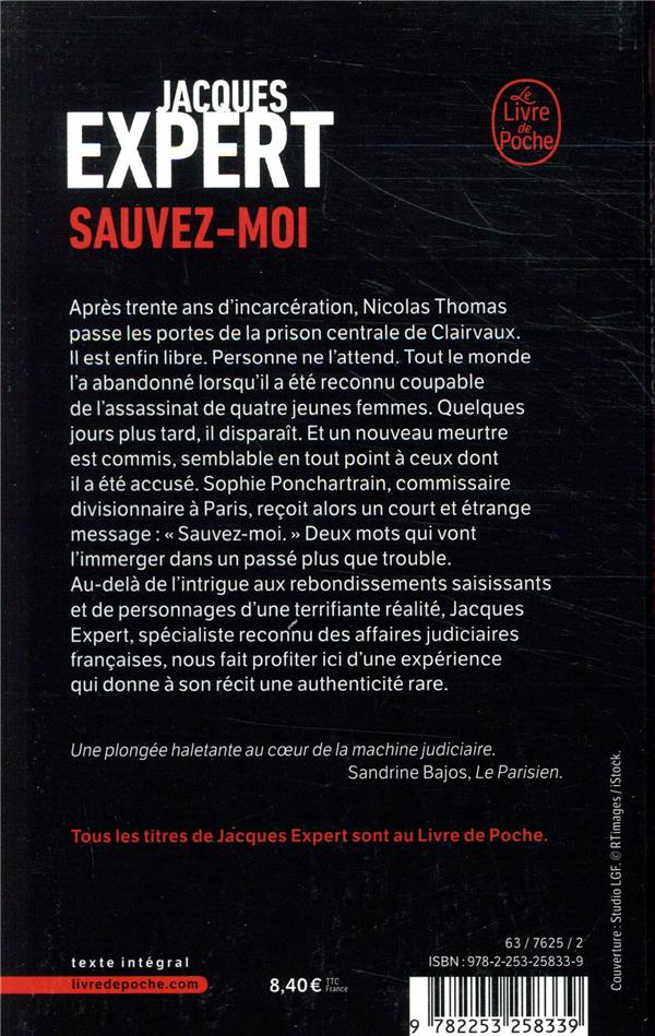 Quatrième de couverture de « Sauvez-moi »