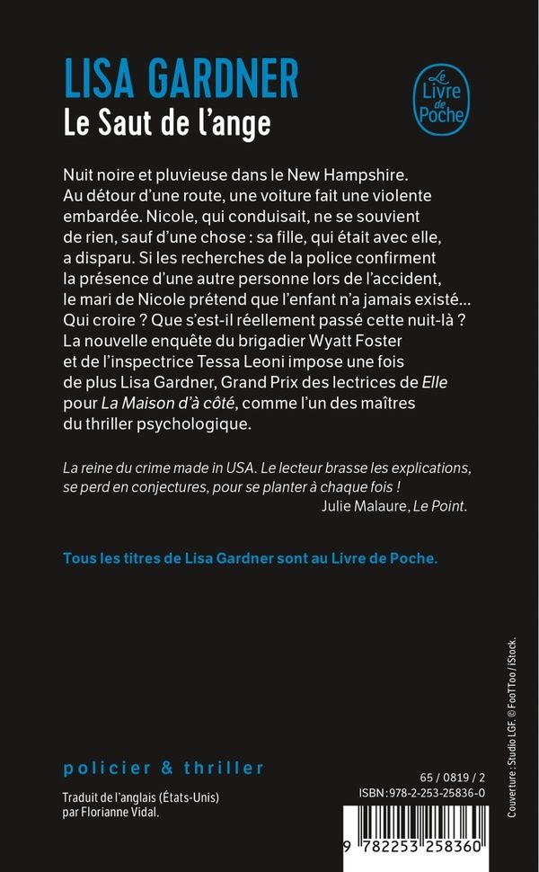 Quatrième de couverture de « Le saut de l'ange : roman »