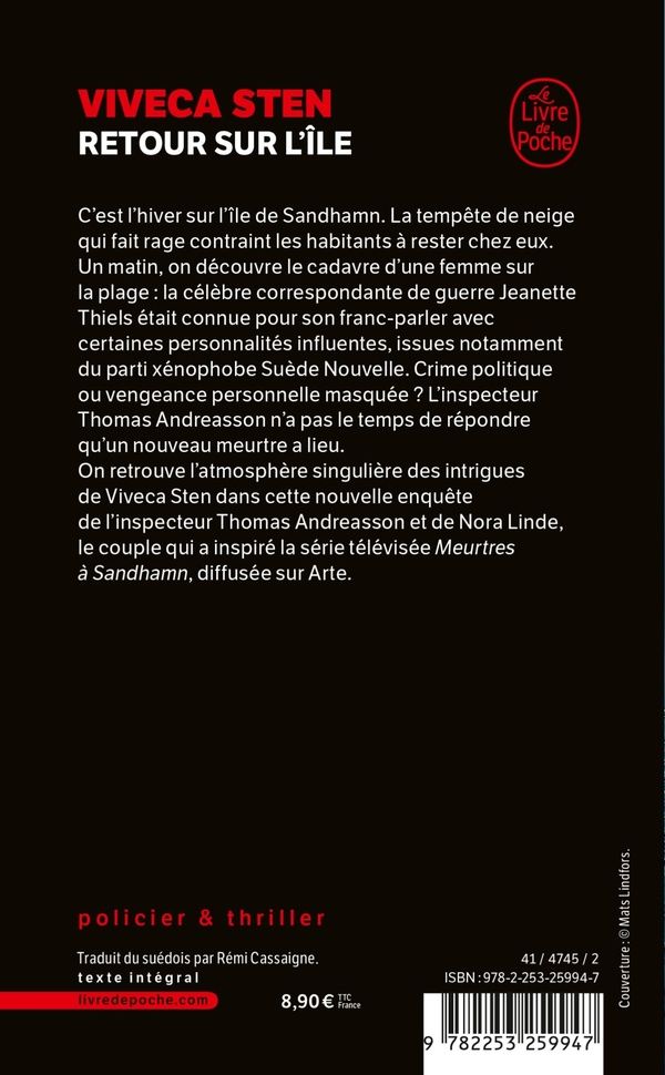 Quatrième de couverture de « Retour sur l'île : roman »