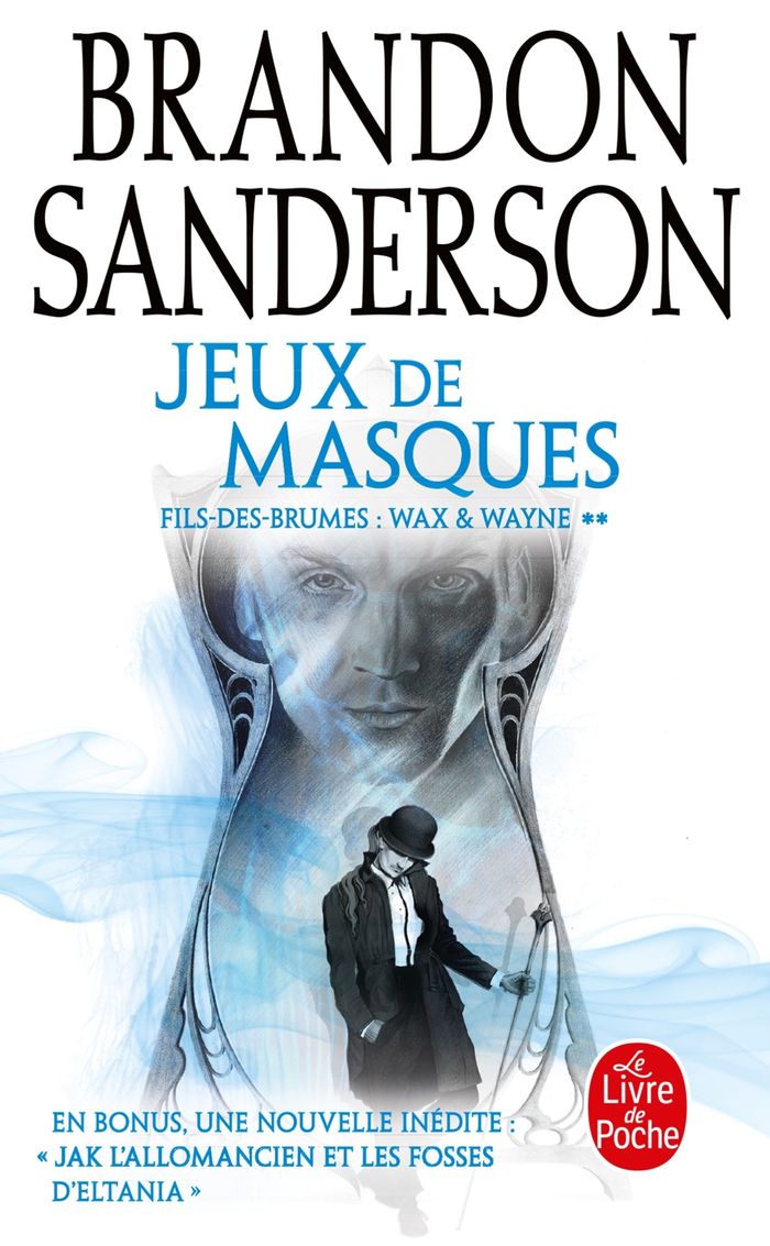Couverture du livre « Jeux de masques » de Brandon Sanderson, librairie Les Contes Infusés à Corte