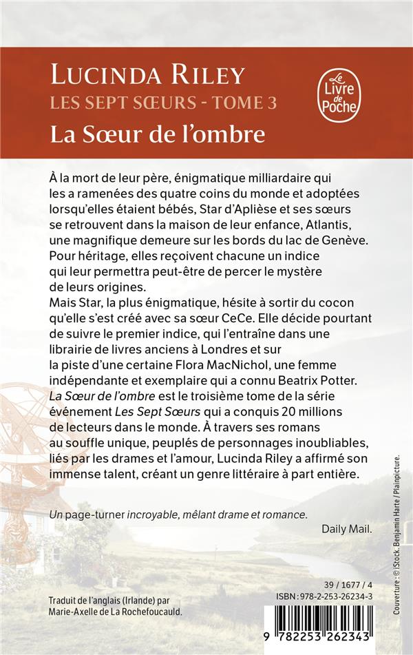 Quatrième de couverture de « LA SOEUR DE L'OMBRE (LES SEPT SOEURS, TOME 3) »
