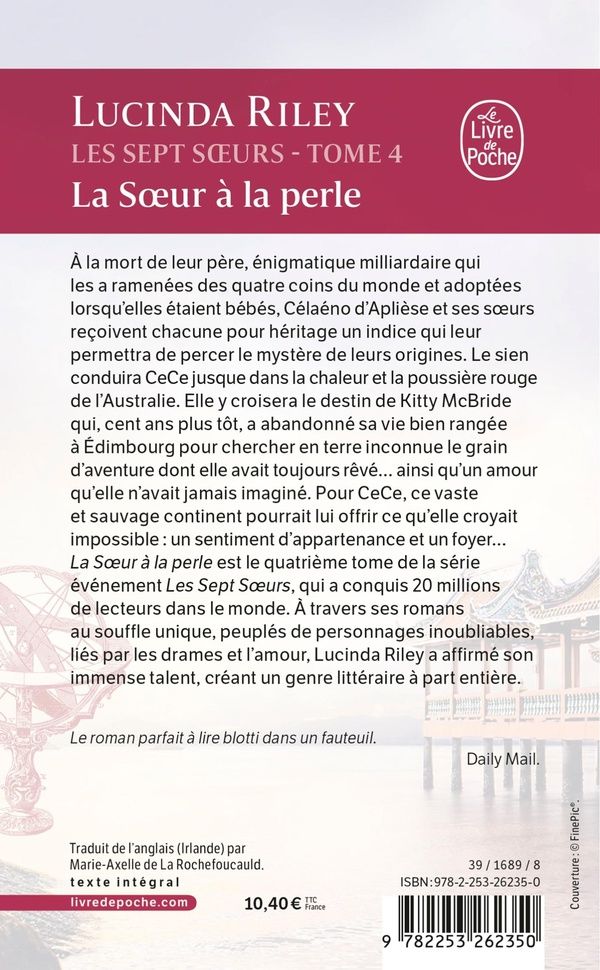 Quatrième de couverture de « LA SOEUR A LA PERLE (LES SEPT SOEURS, TOME 4) »