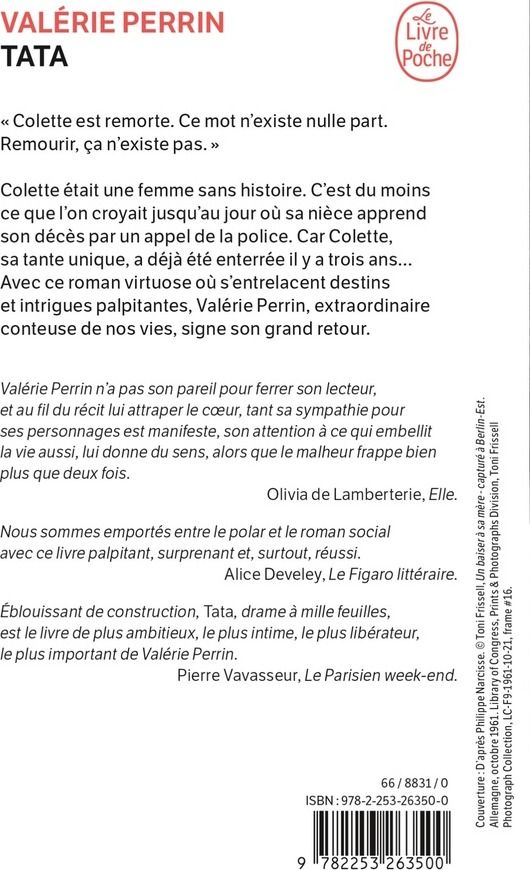 Quatrième de couverture de « TATA »