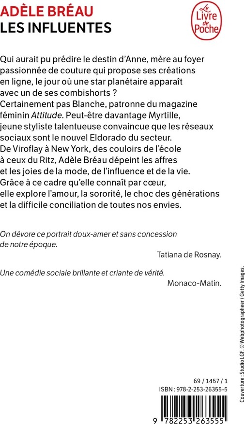Quatrième de couverture de « Les influentes »