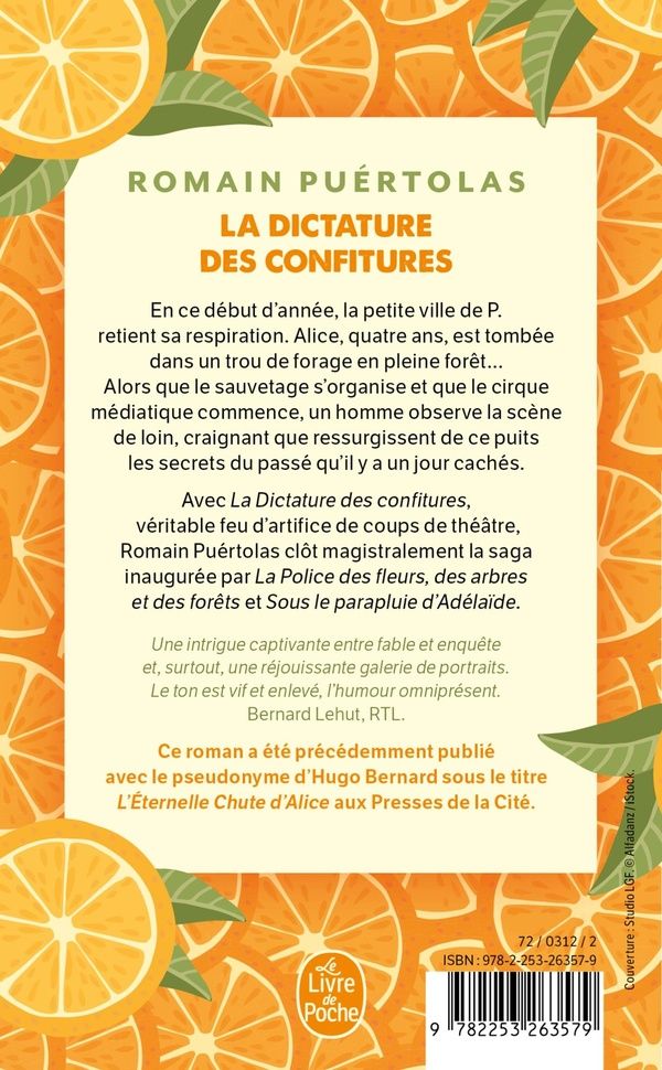 Quatrième de couverture de « La dictature des confitures »