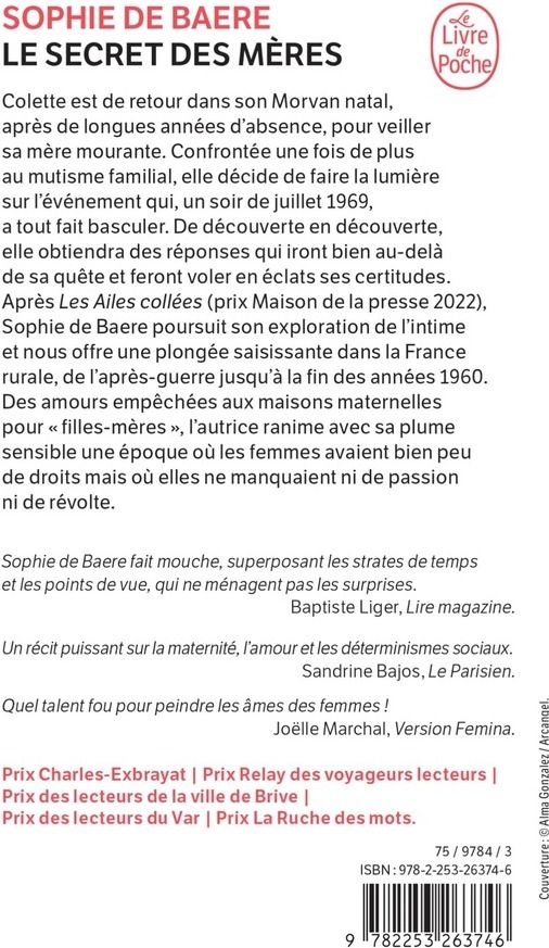 Quatrième de couverture de « LE SECRET DES MERES »
