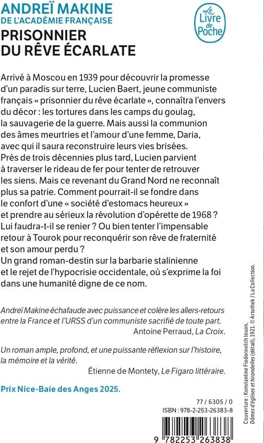 Quatrième de couverture de « PRISONNIER DU REVE ECARLATE »