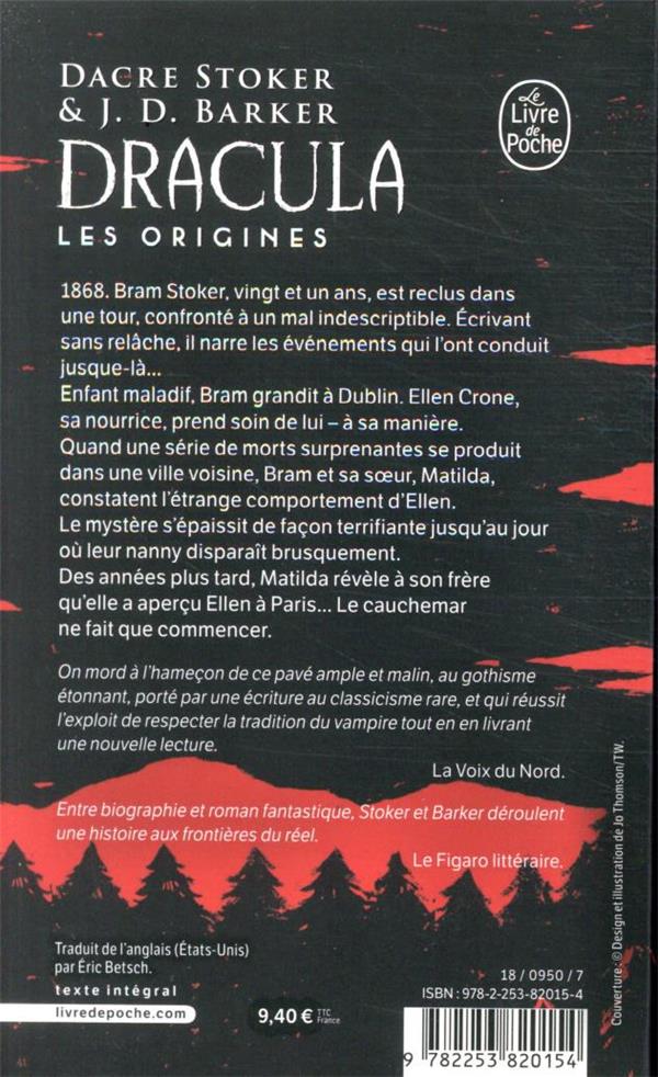 Quatrième de couverture de « DRACULA : LES ORIGINES »