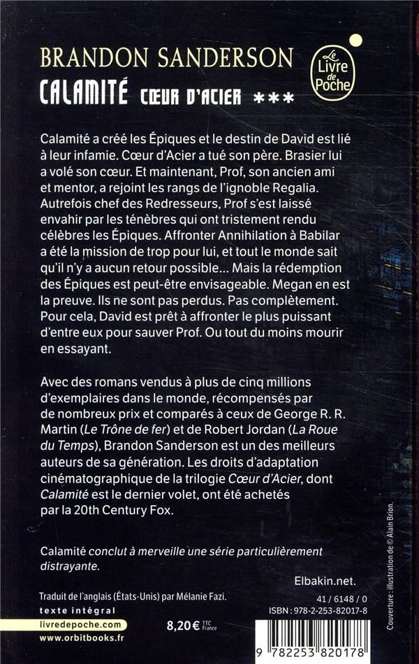 Quatrième de couverture de « Calamité »