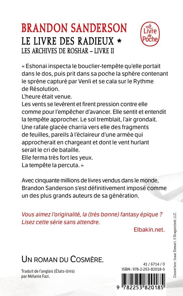 Quatrième de couverture de « Le livre des radieux : roman »