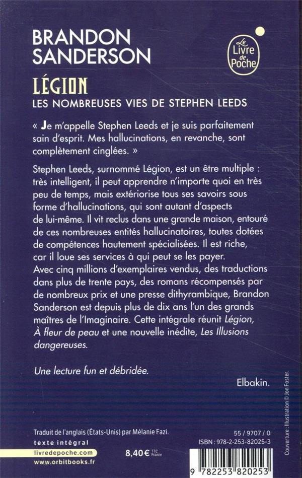 Quatrième de couverture de « Légion : les nombreuses vies de Stephen Leeds »