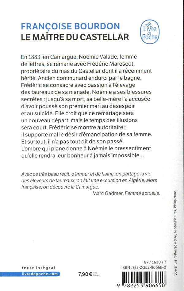 Quatrième de couverture de « Le maître du Castellar : roman »