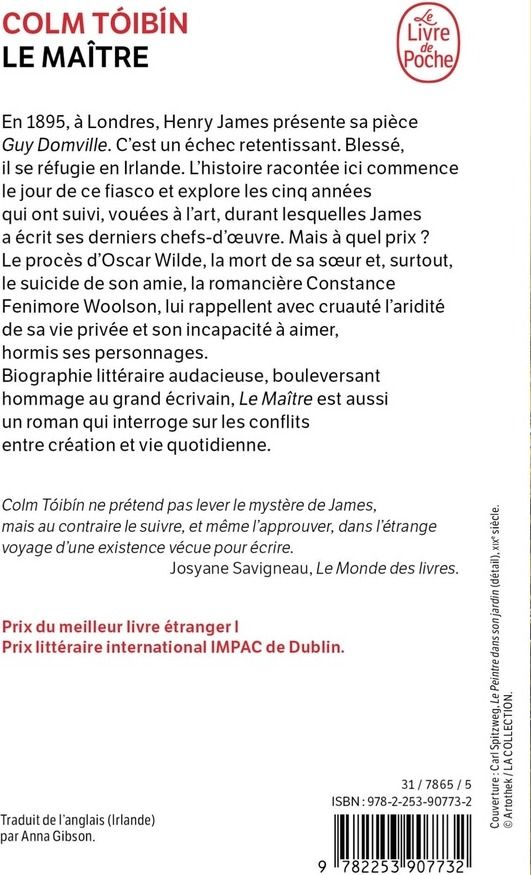 Quatrième de couverture de « Le maître »