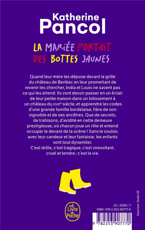 Quatrième de couverture de « LA MARIEE PORTAIT DES BOTTES JAUNES »