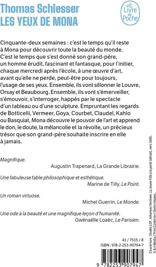 Quatrième de couverture de « LES YEUX DE MONA »