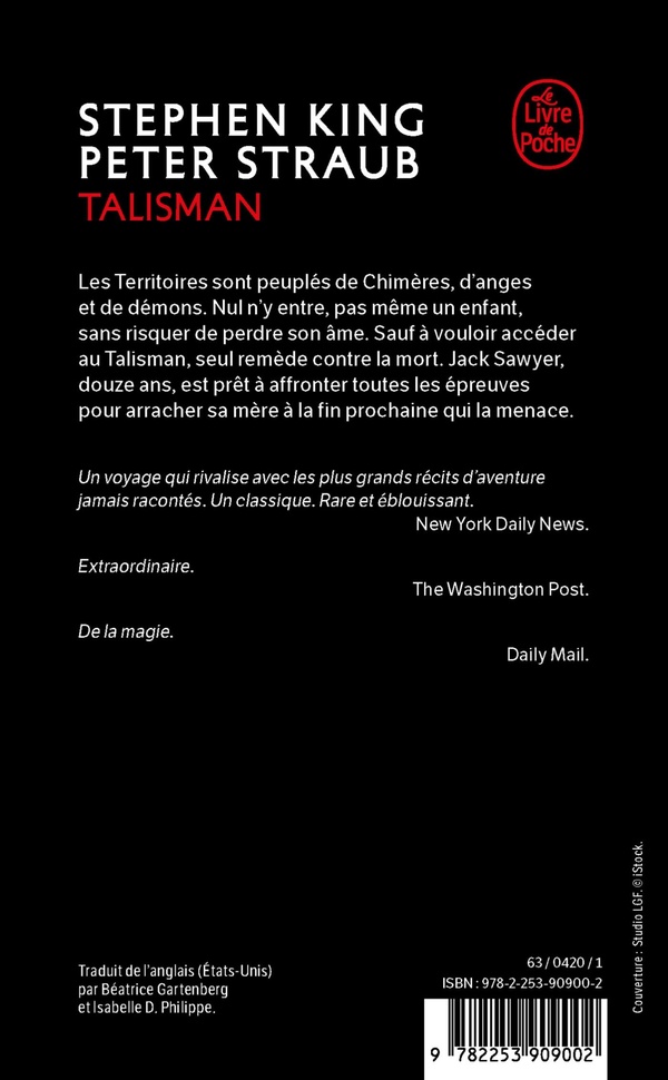 Quatrième de couverture de « TALISMAN - T01 - TALISMAN »