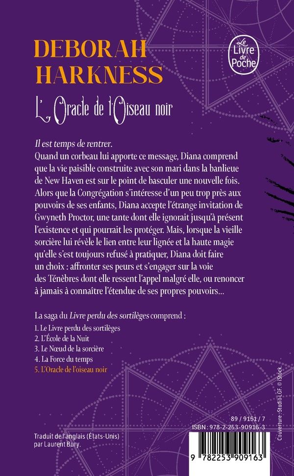 Quatrième de couverture de « L'ORACLE DE L'OISEAU NOIR (LE LIVRE PERDU DES SORTILEGES, TOME 5) »