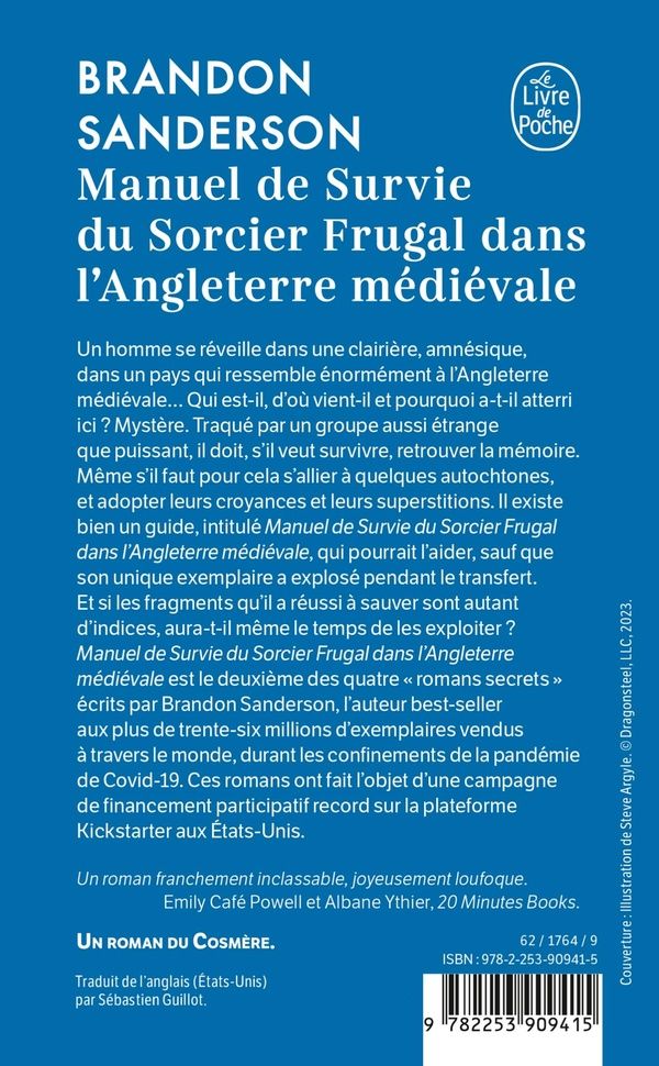 Quatrième de couverture de « Manuel de survie du sorcier frugal dans l'Angleterre médiévale »