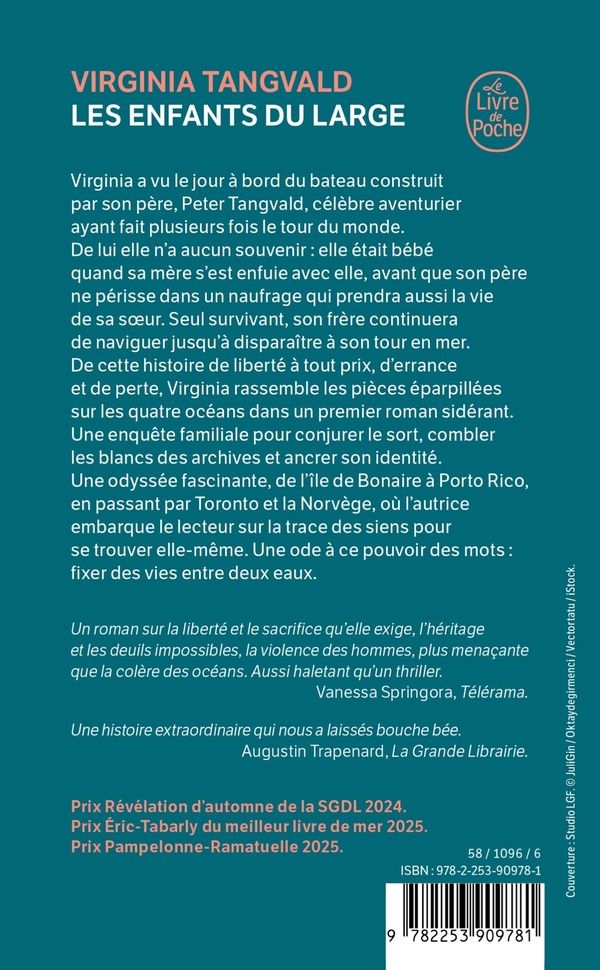 Quatrième de couverture de « Les Enfants du large »