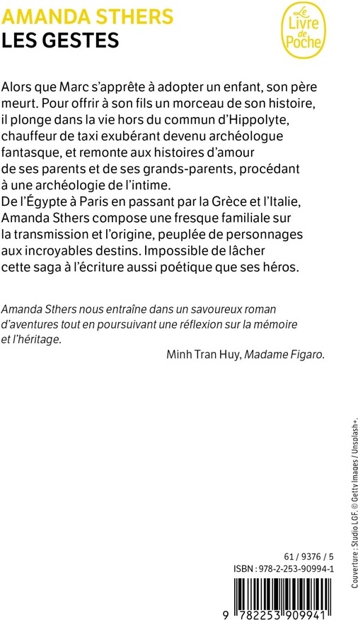 Quatrième de couverture de « LES GESTES »