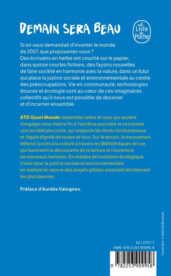 Quatrième de couverture de « Demain sera beau : nouvelles »
