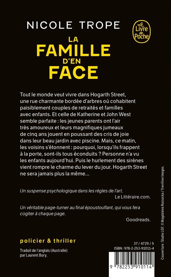 Quatrième de couverture de « La Famille d'en face »