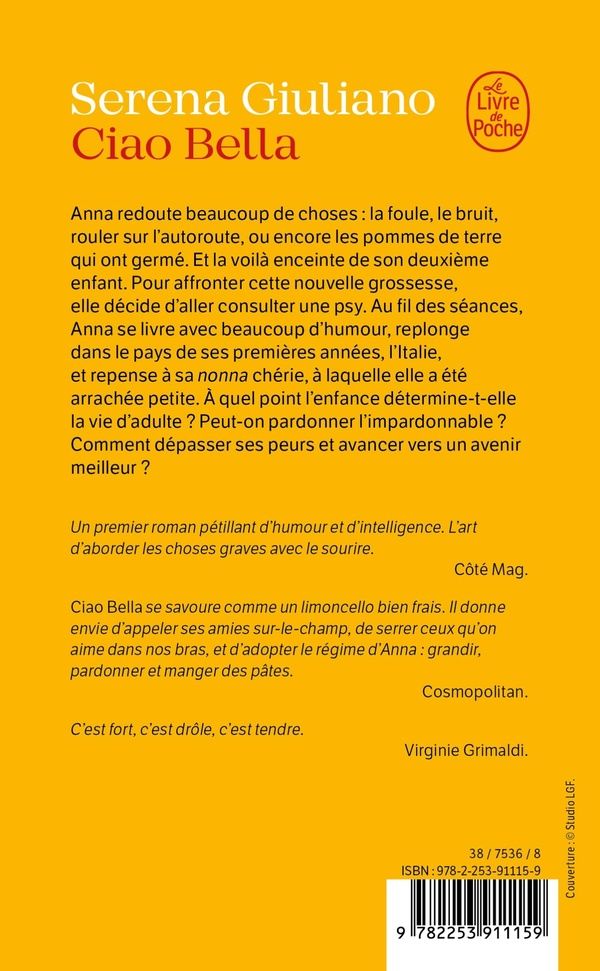 Quatrième de couverture de « CIAO BELLA »