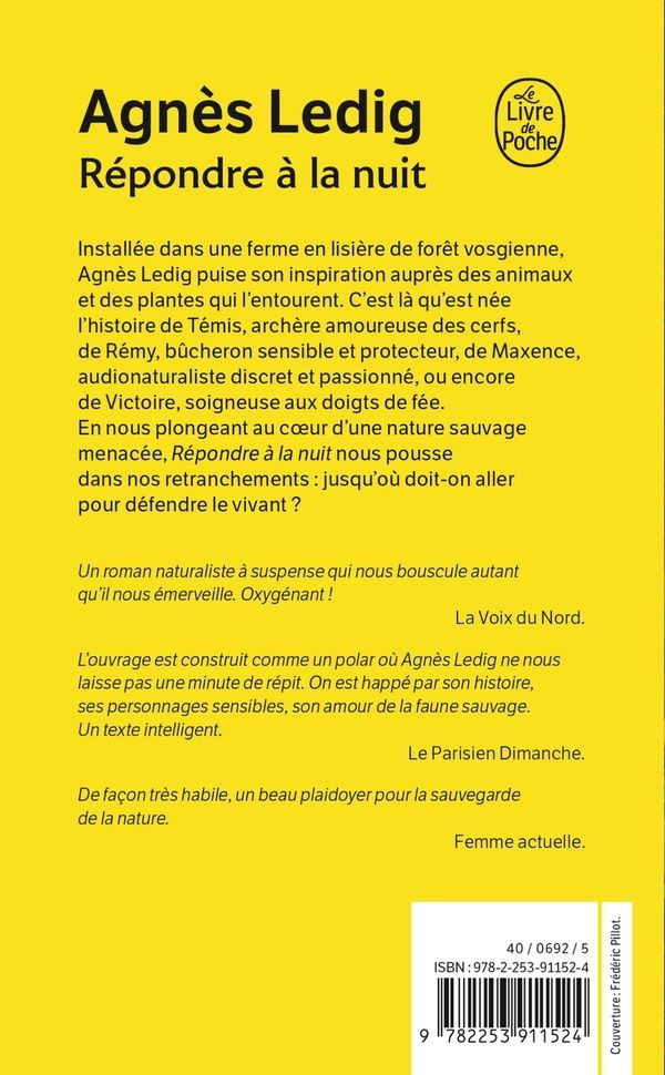 Quatrième de couverture de « REPONDRE A LA NUIT »