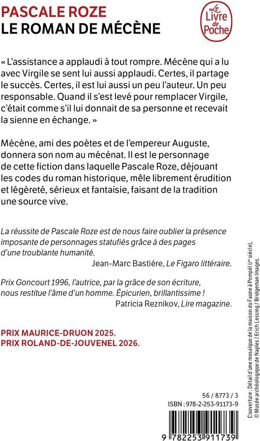 Quatrième de couverture de « LE ROMAN DE MECENE »