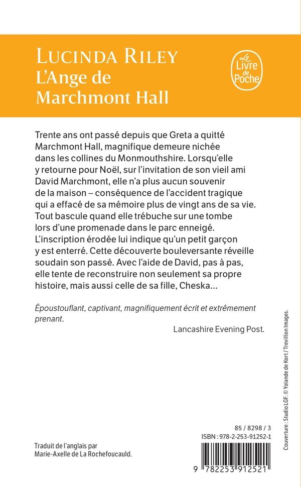 Quatrième de couverture de « L'ANGE DE MARCHMONT HALL »