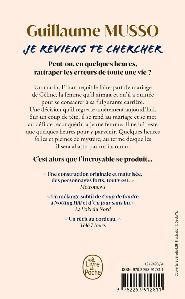 Quatrième de couverture de « JE REVIENS TE CHERCHER »