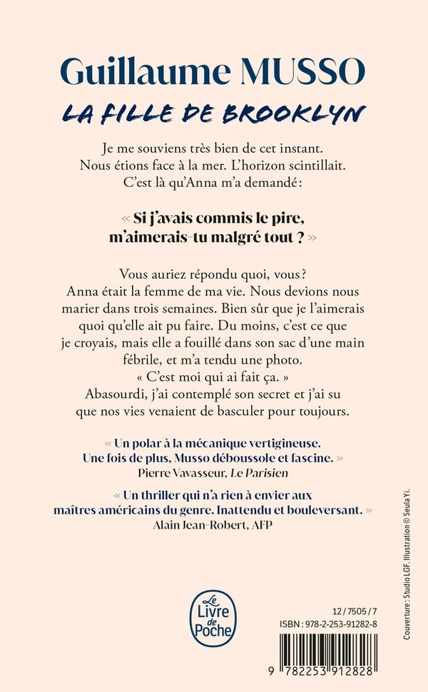 Quatrième de couverture de « LA FILLE DE BROOKLYN »