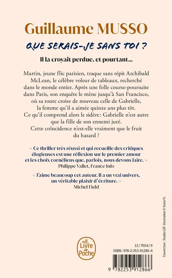 Quatrième de couverture de « QUE SERAIS-JE SANS TOI ? »