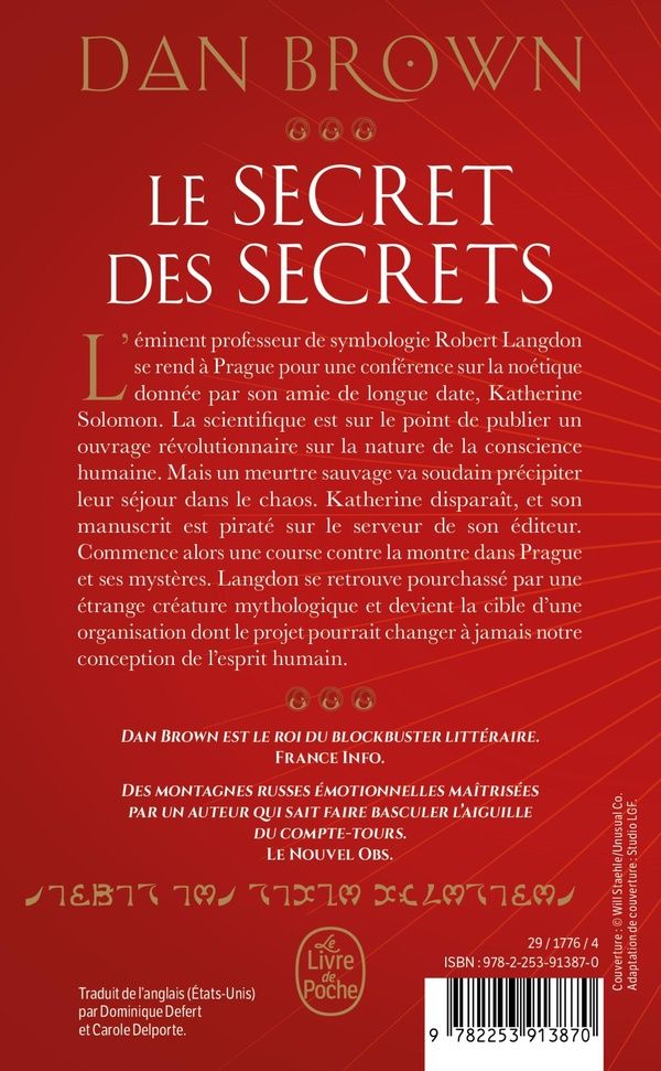 Quatrième de couverture de « LE SECRET DES SECRETS »