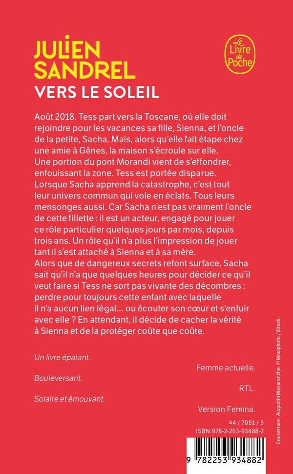 Quatrième de couverture de « VERS LE SOLEIL »