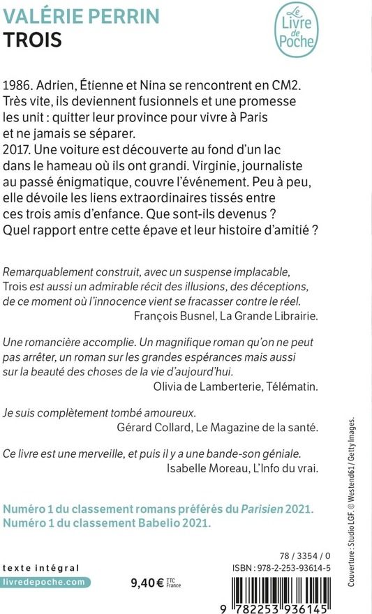 Quatrième de couverture de « TROIS »