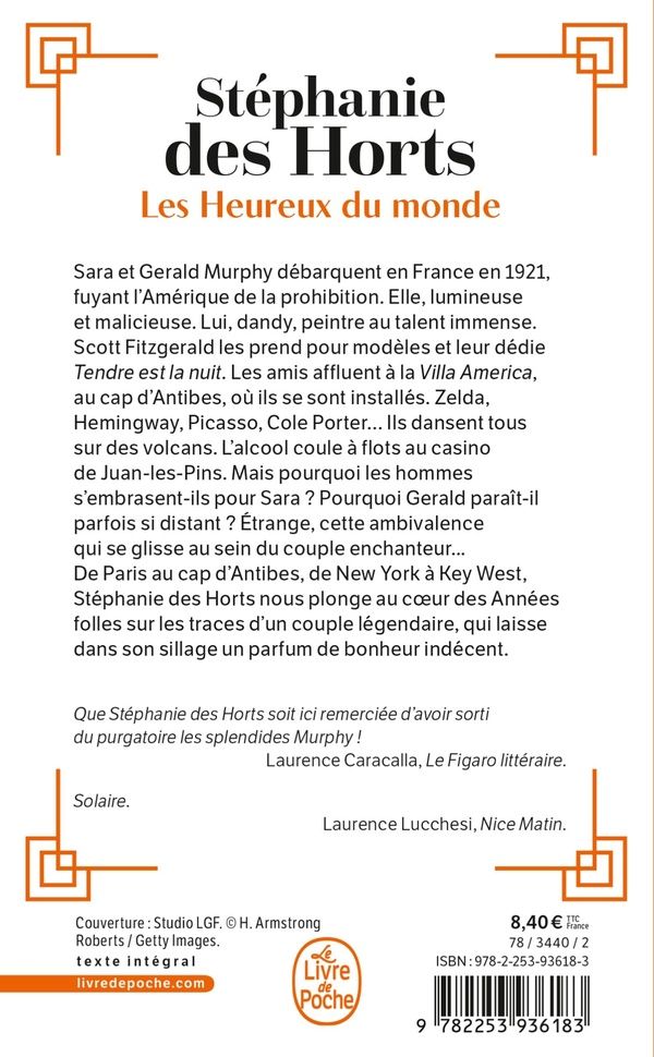 Quatrième de couverture de « Les heureux du monde : roman »